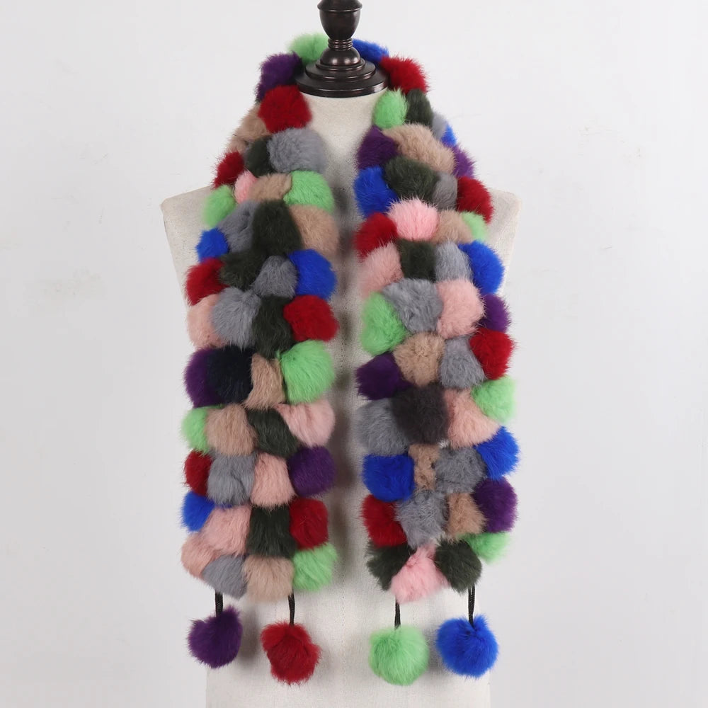 Women Winter Warm Fur Muffler 2025