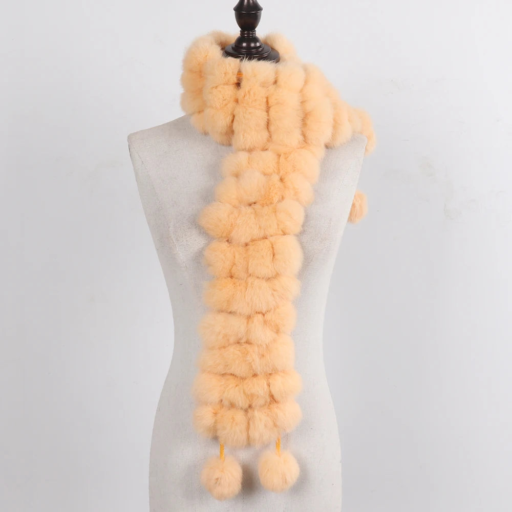 Women Winter Warm Fur Muffler 2025