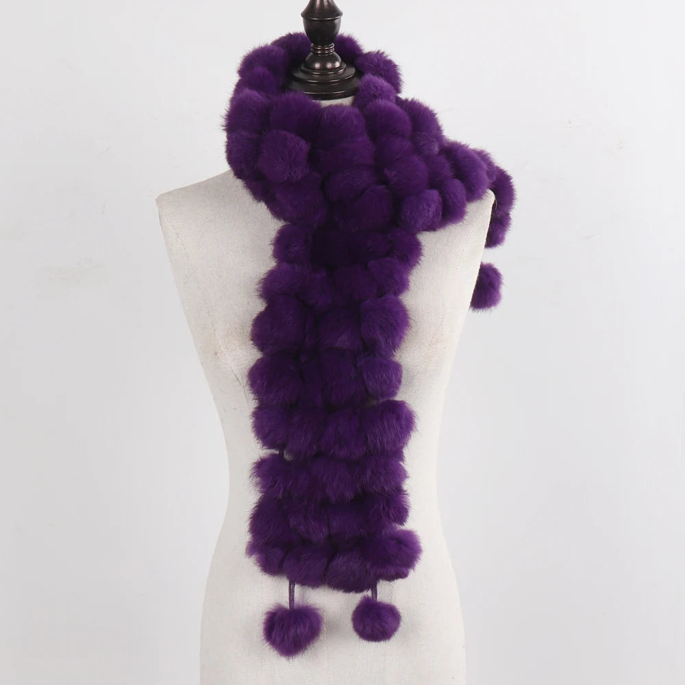 Women Winter Warm Fur Muffler 2025