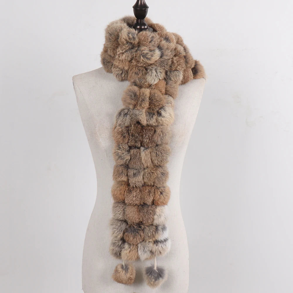 Women Winter Warm Fur Muffler 2025