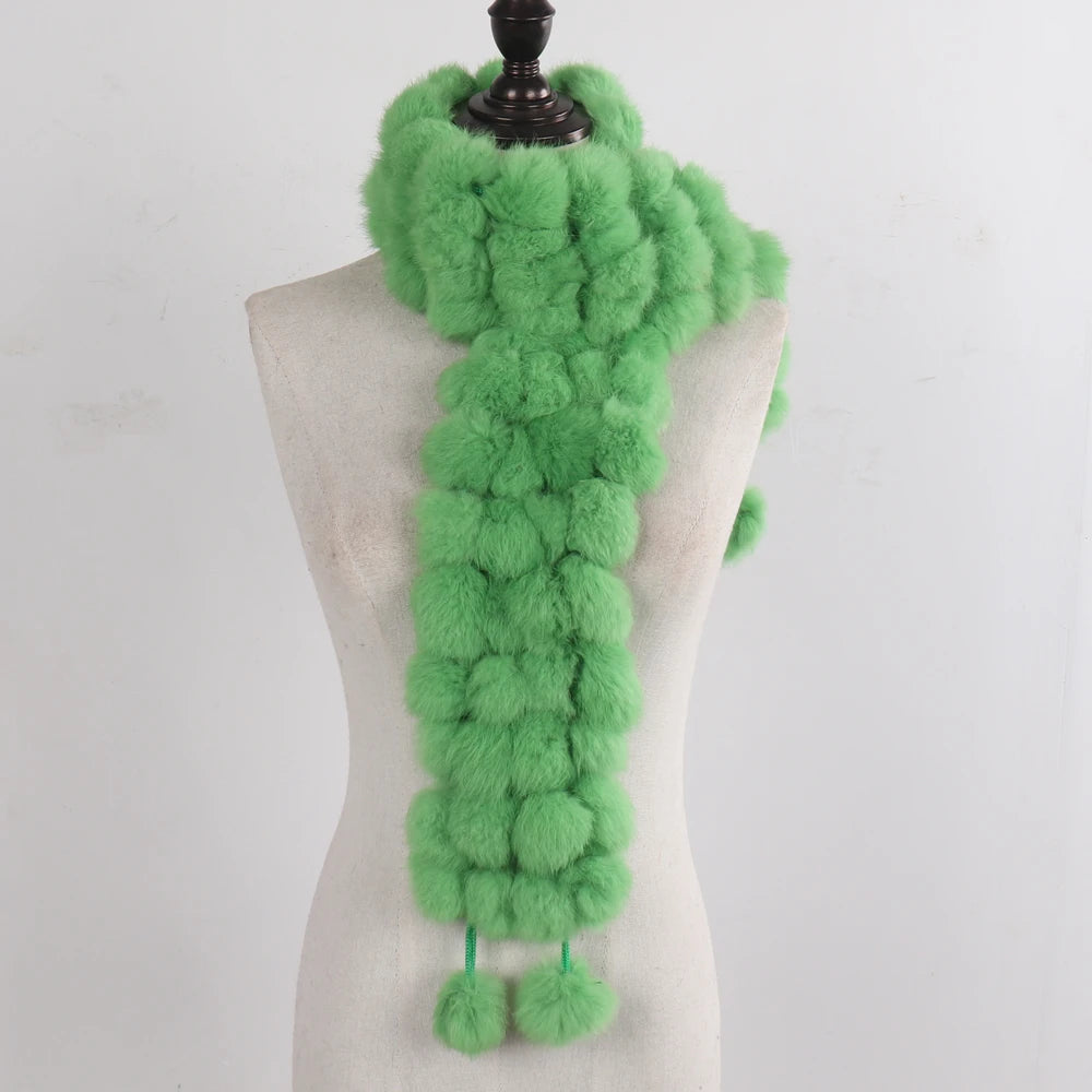 Women Winter Warm Fur Muffler 2025