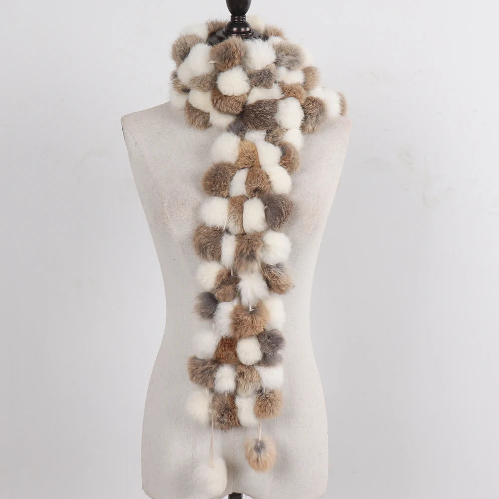 Women Winter Warm Fur Muffler 2025