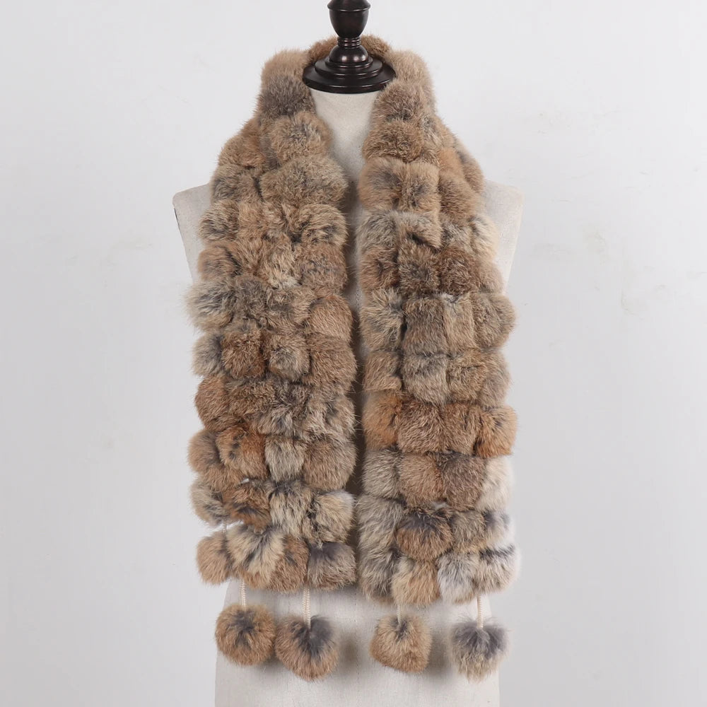 Women Winter Warm Fur Muffler 2025