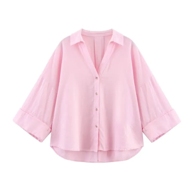 Wide Sleeved Shirt Women  Shirts & Blouses