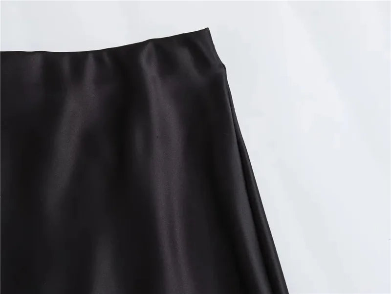 Satin Skirt Women