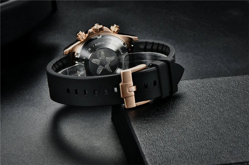 40mm New V2 PAGANI  Sapphire Retro Chronograph Stainless Steel Waterproof Watch