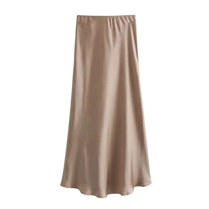 Satin Skirt Women