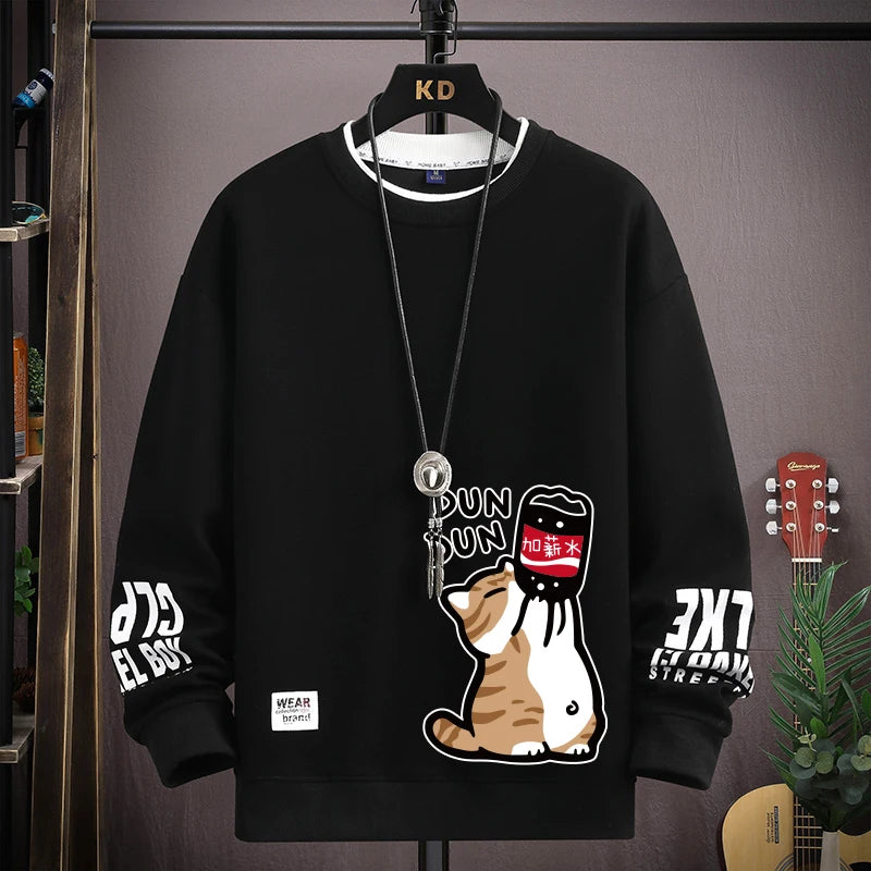 Comfortable  Oversized Loose Design Lovers Casual Long Sleeve T-shirt