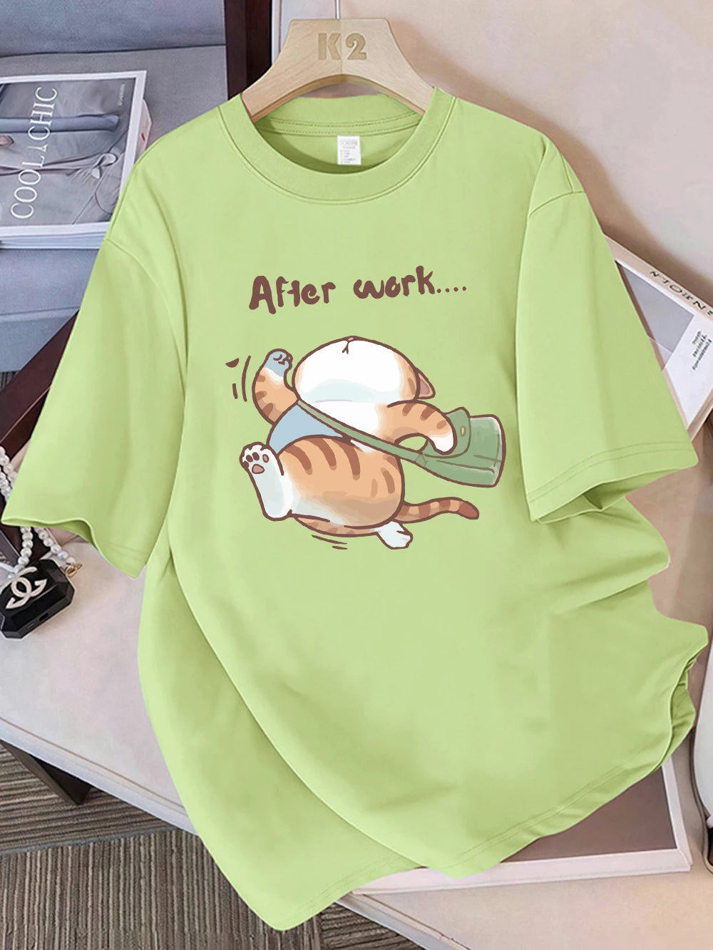 T-Shirt Cotton  O-Neck Soft Loose Tops