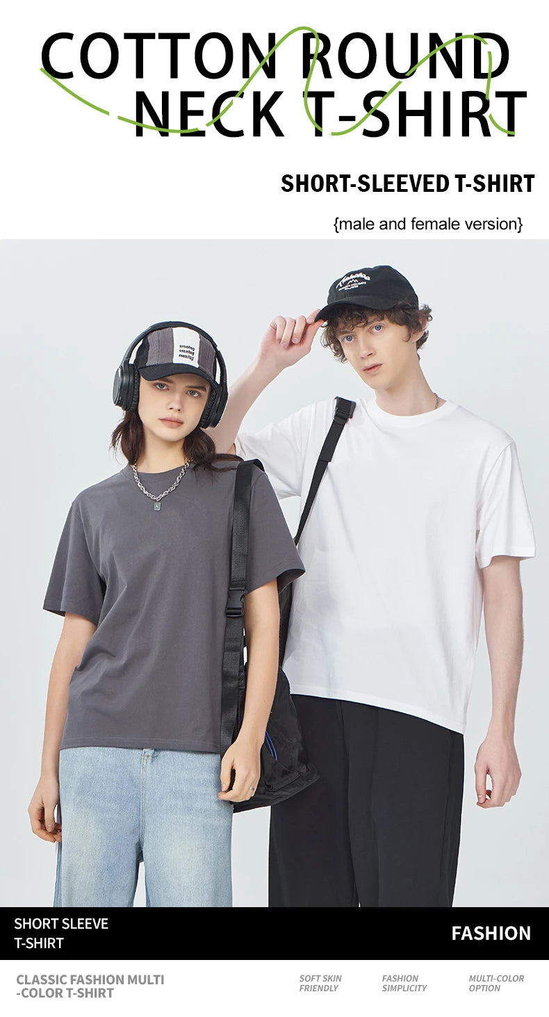 T-Shirt Cotton  O-Neck Soft Loose Tops