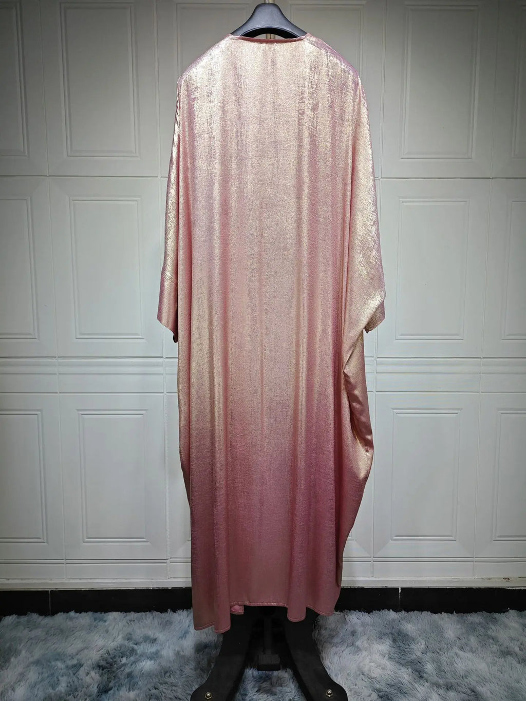 Shiny Satin Open Kimono Abaya luxury