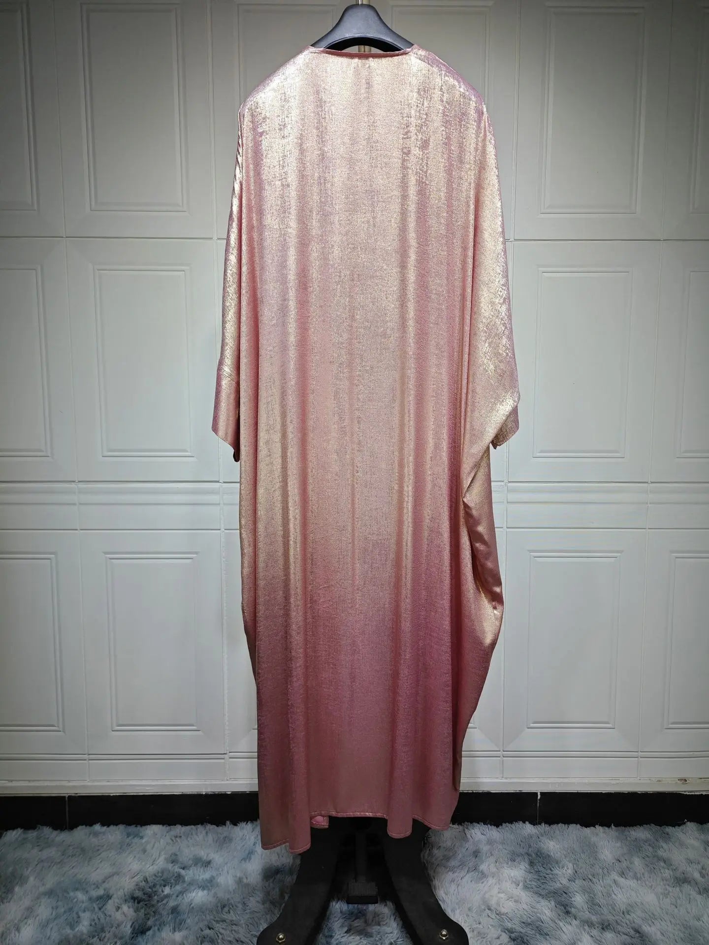 Shiny Satin Open Kimono Abaya luxury