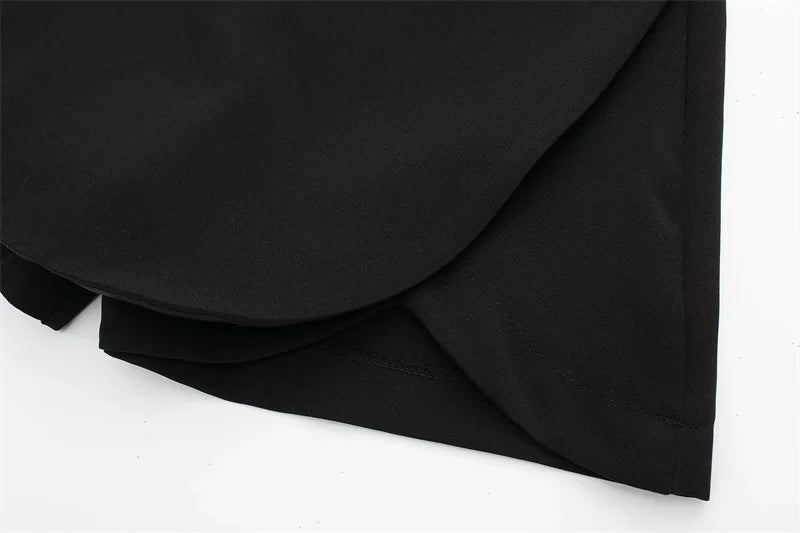 Black Mini Skirt Shorts Woman