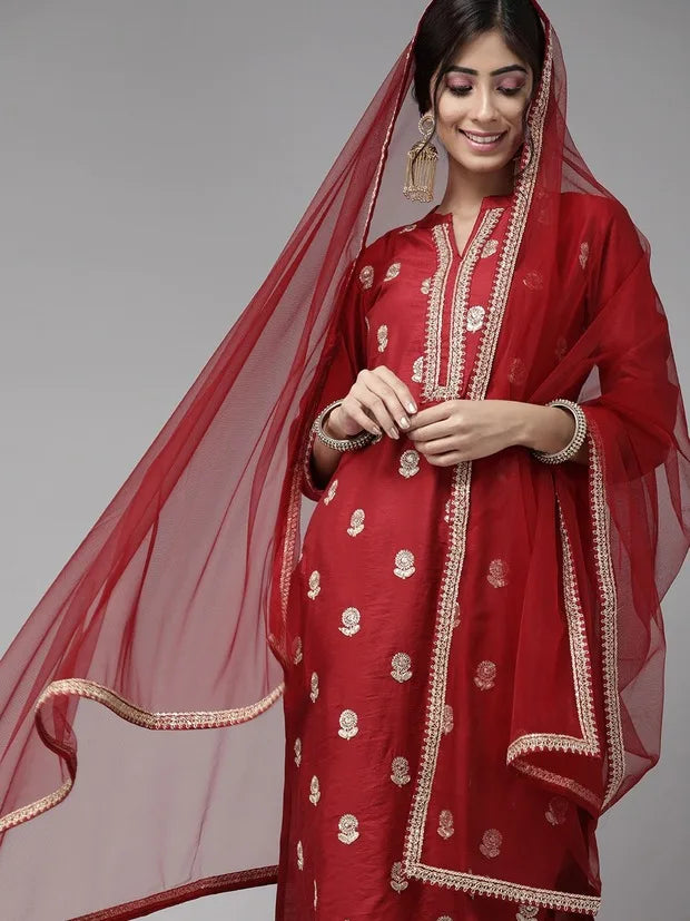 women's silk cotton 3-piece set with distinctive ethnic clothing, side jabi set with comfortable vibe