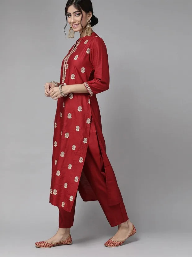 women's silk cotton 3-piece set with distinctive ethnic clothing, side jabi set with comfortable vibe