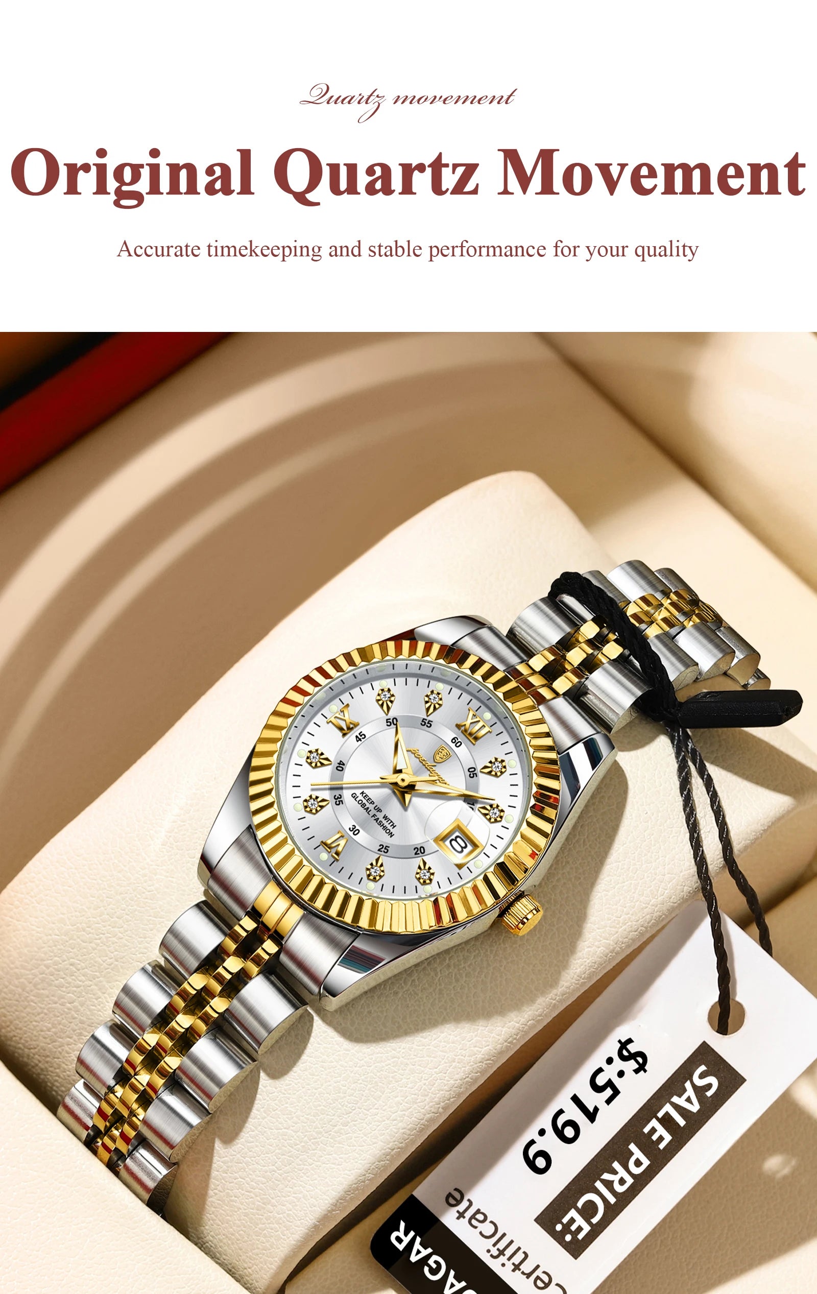 POEDAGAR Luxury Elegant Watch for Women Waterproof Luminous Date Ladies Watch Stainless Steel Quartz Women's Watches Girl Reloj