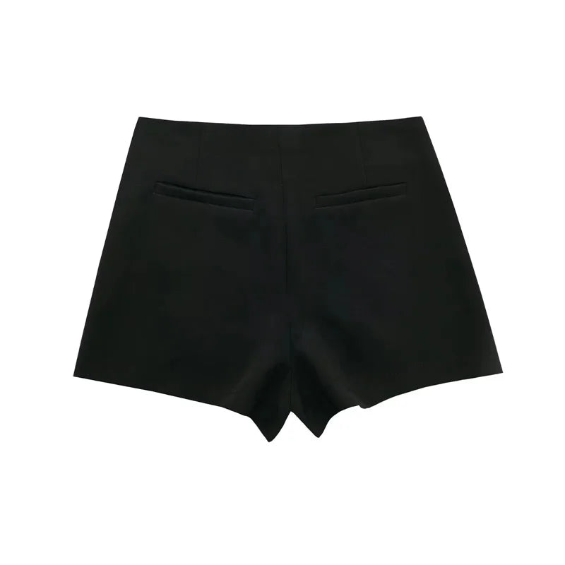 Black Mini Skirt Shorts Woman