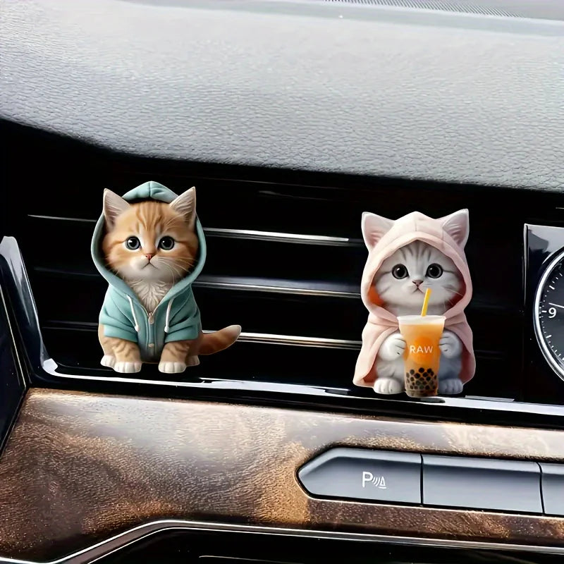 Cute cat acrylic car aromatherapy,