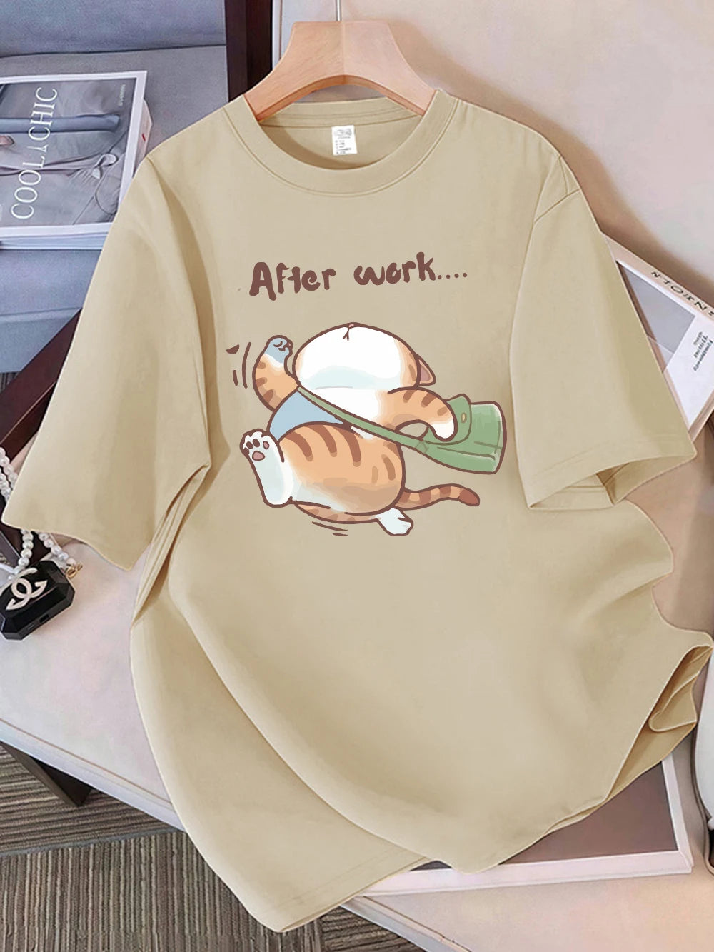 T-Shirt Cotton  O-Neck Soft Loose Tops