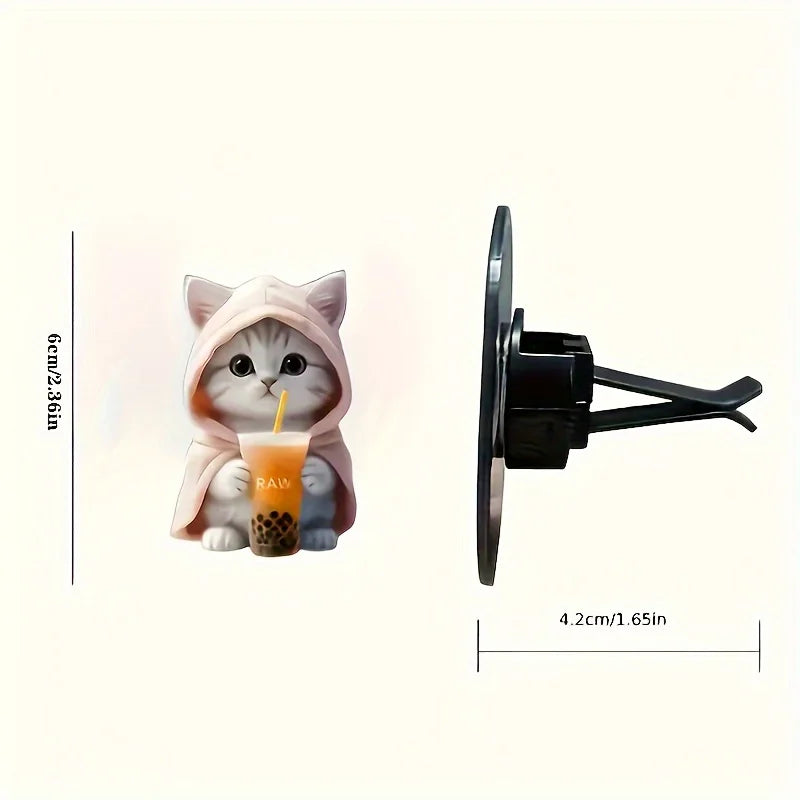Cute cat acrylic car aromatherapy,