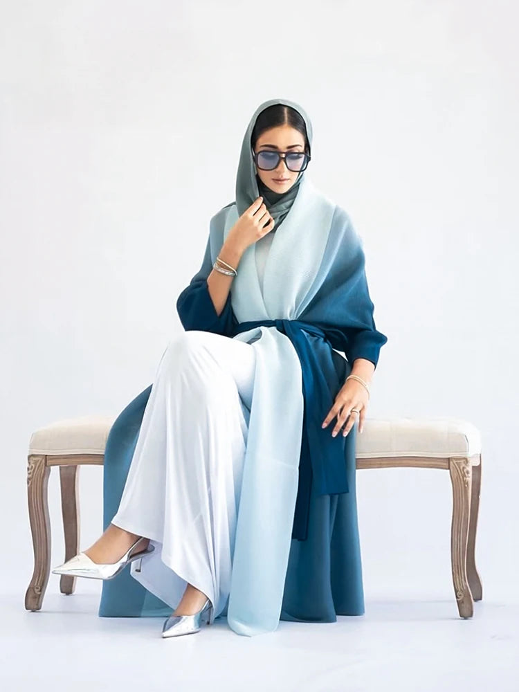 Arabic Clothes Woman Luxury Causal Print Long Coat For Muslim Women Abaya Butterfly Dubai Ramadan 2026 Femme Plus Size Clothing