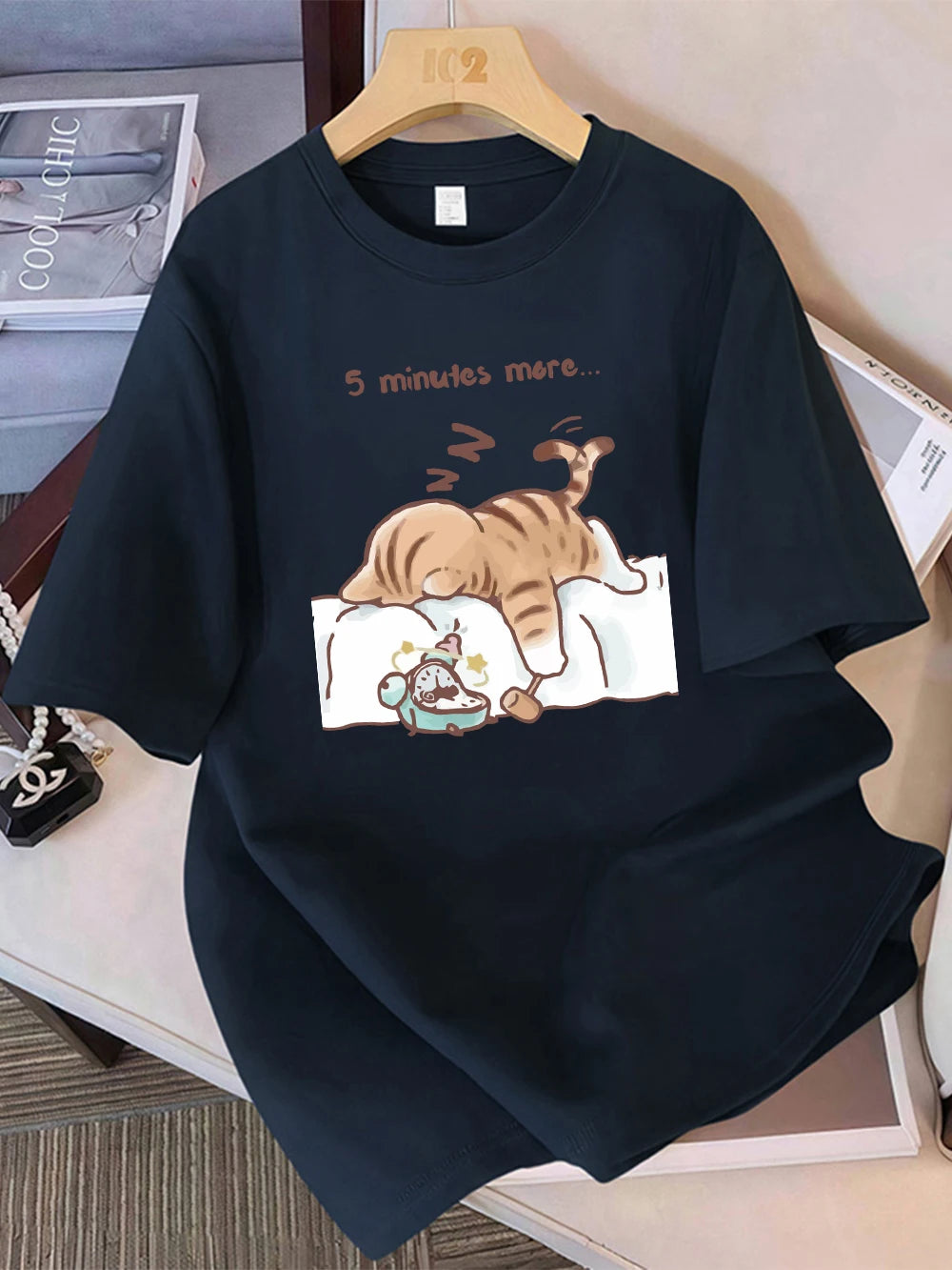 T-Shirt Cotton  O-Neck Soft Loose Tops