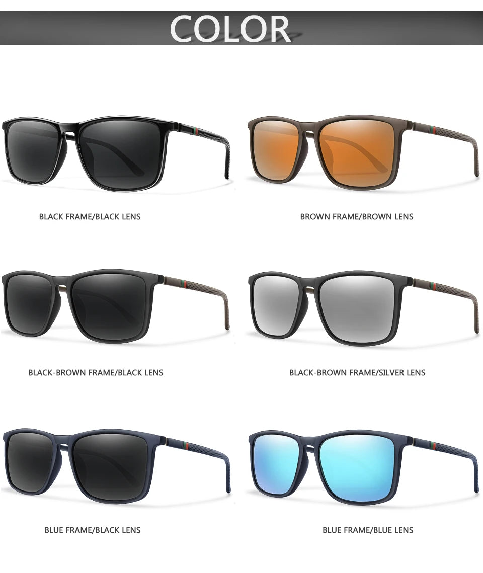 Luxury Square Vintage Polarized Cycling Sunglass