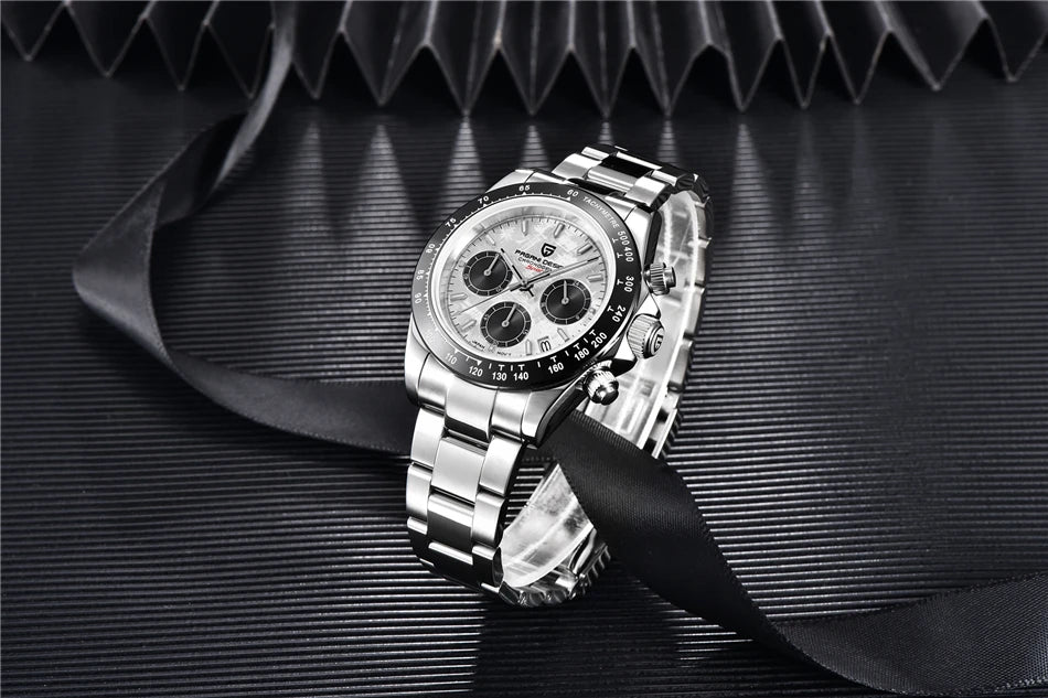 40mm New V2 PAGANI  Sapphire Retro Chronograph Stainless Steel Waterproof Watch