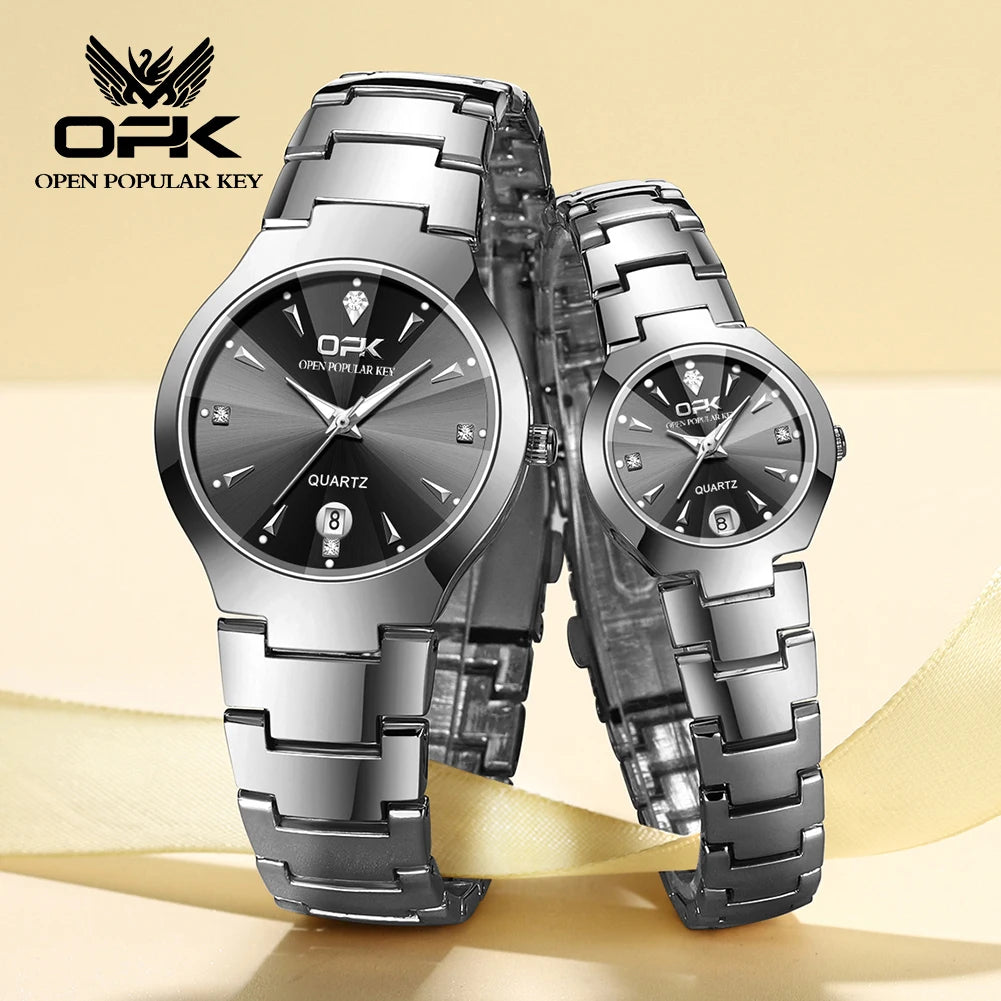 Classic Fashion Waterproof Glow Quartz Couple Watches