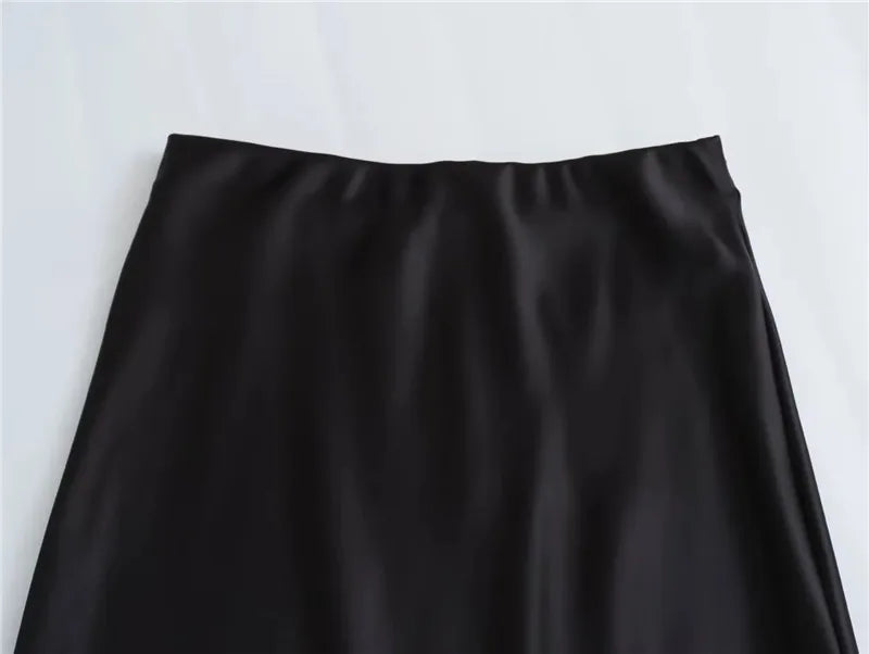 Satin Skirt Women