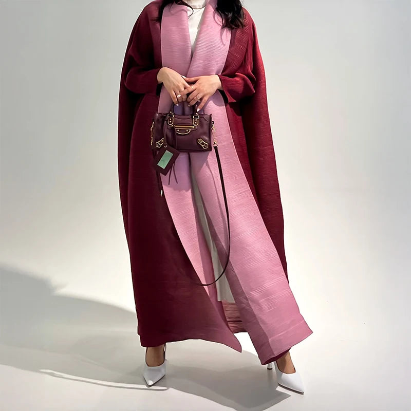 Arabic Clothes Woman Luxury Causal Print Long Coat For Muslim Women Abaya Butterfly Dubai Ramadan 2026 Femme Plus Size Clothing