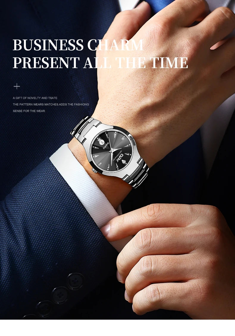 Classic Fashion Waterproof Glow Quartz Couple Watches