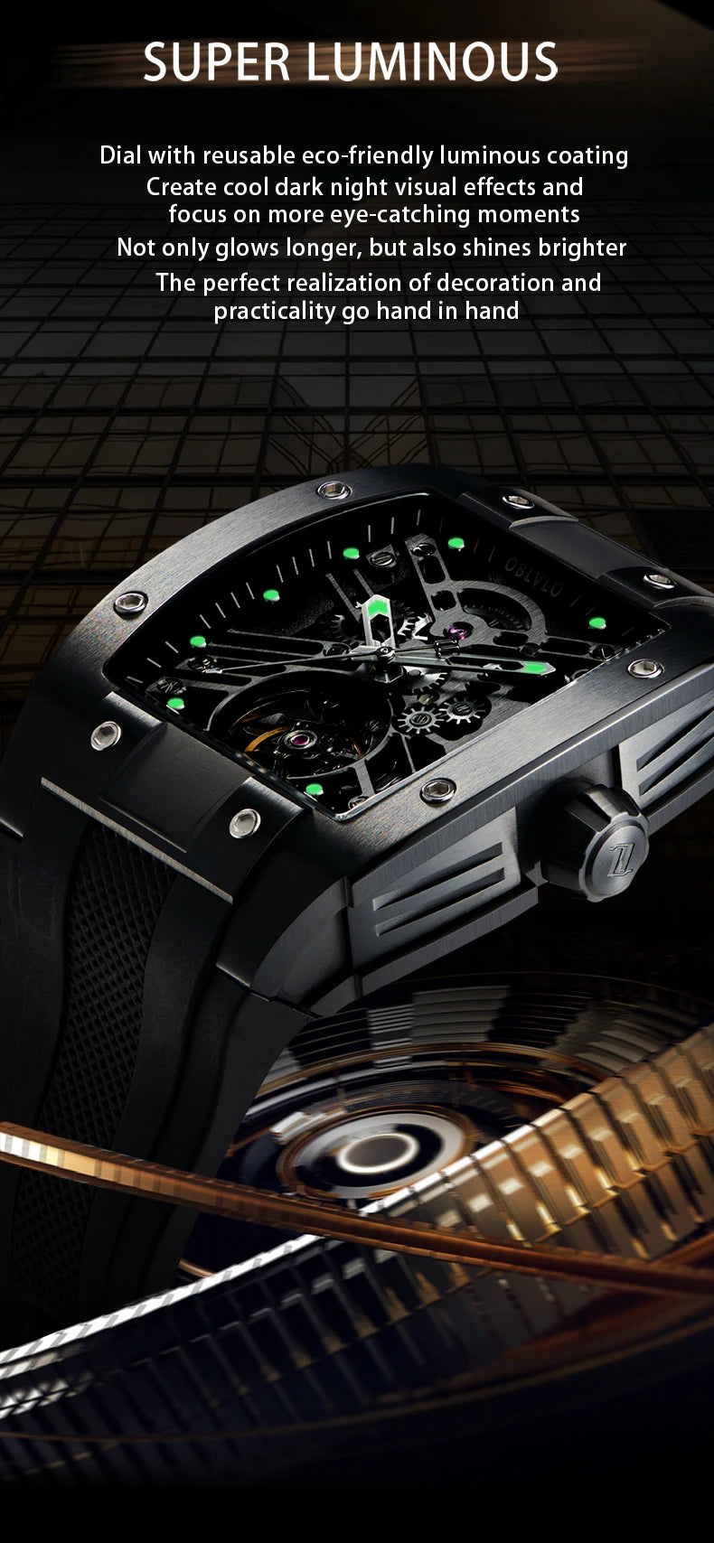 OBLVLO Top Watch Brand Sport Watch For Man