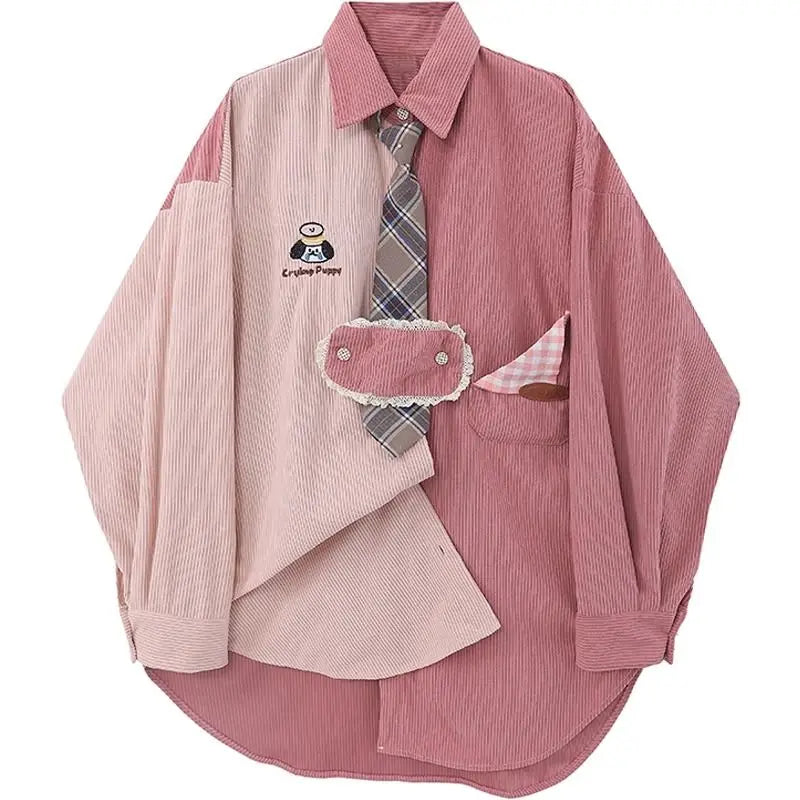 Preppy Style  Sweet Cute Chic Asymmetrical Tops