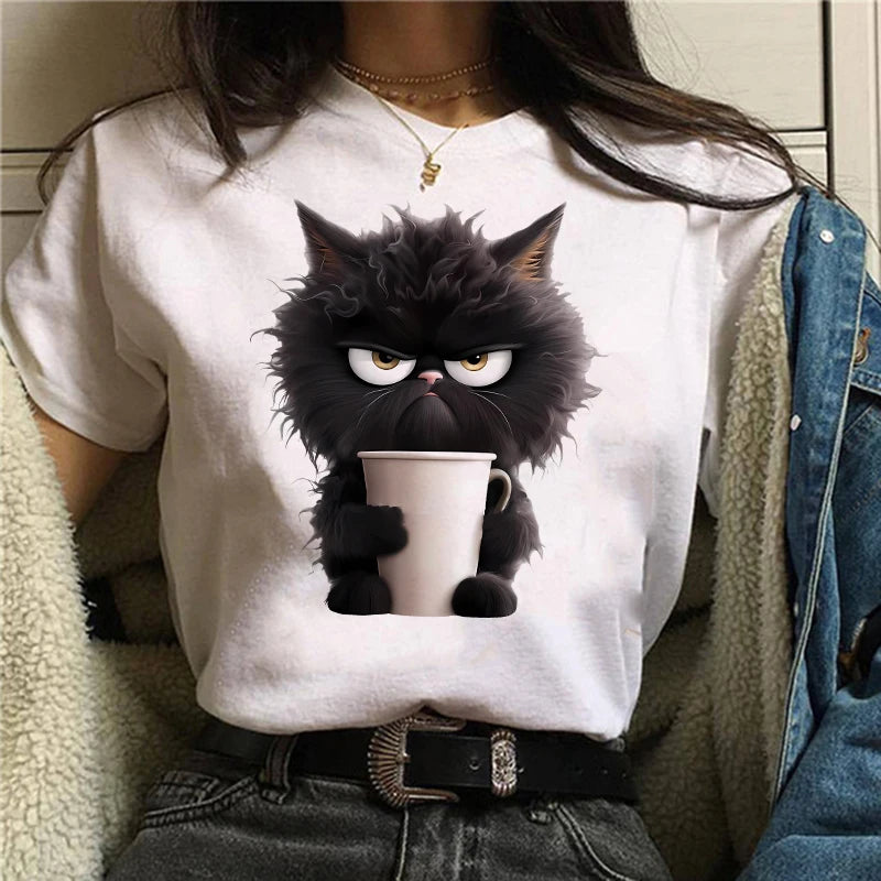 Funny Cat Women Summer t shirt
