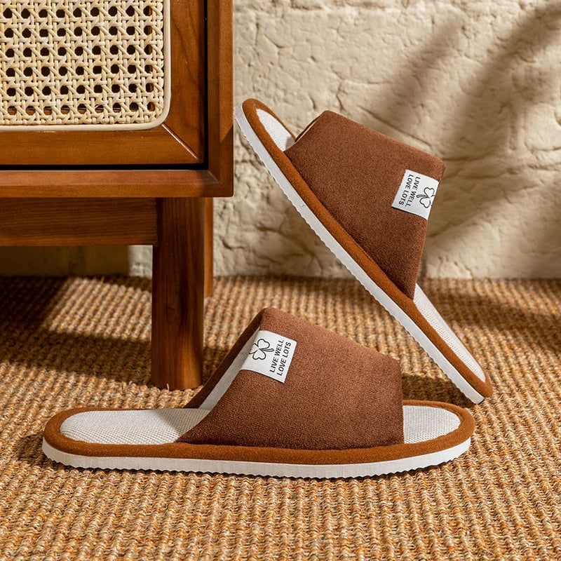 All-Season Linen Home Comfortable Slippers