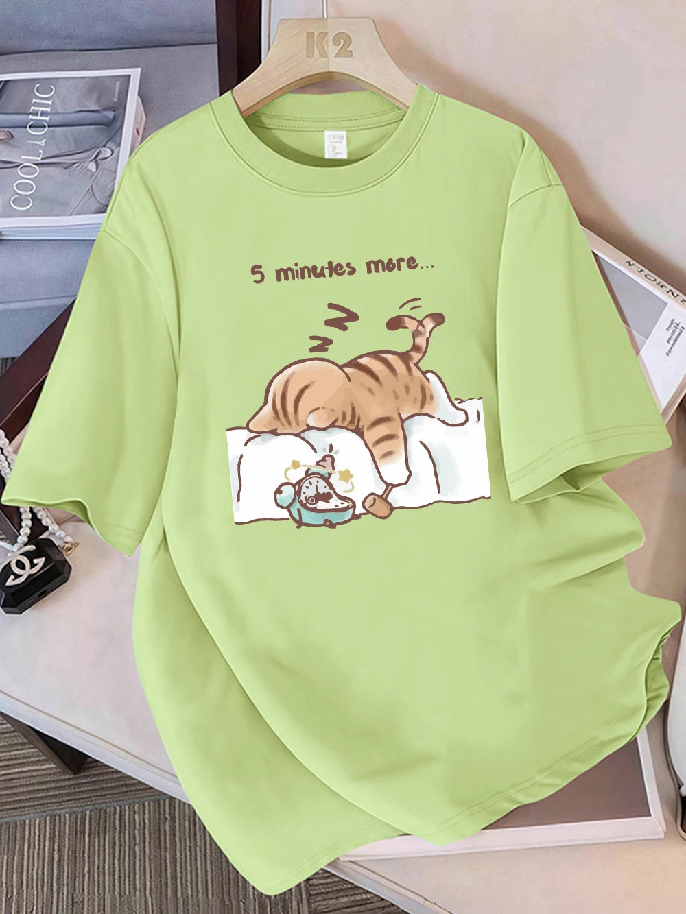 T-Shirt Cotton  O-Neck Soft Loose Tops