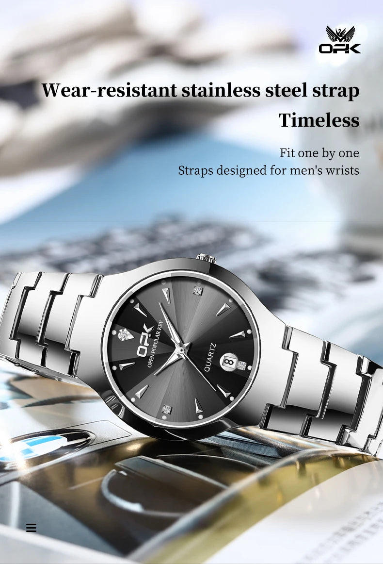 Classic Fashion Waterproof Glow Quartz Couple Watches