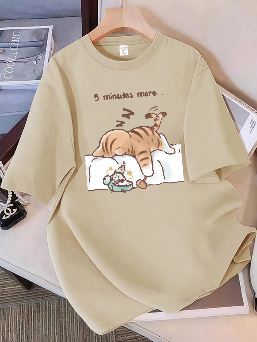 T-Shirt Cotton  O-Neck Soft Loose Tops