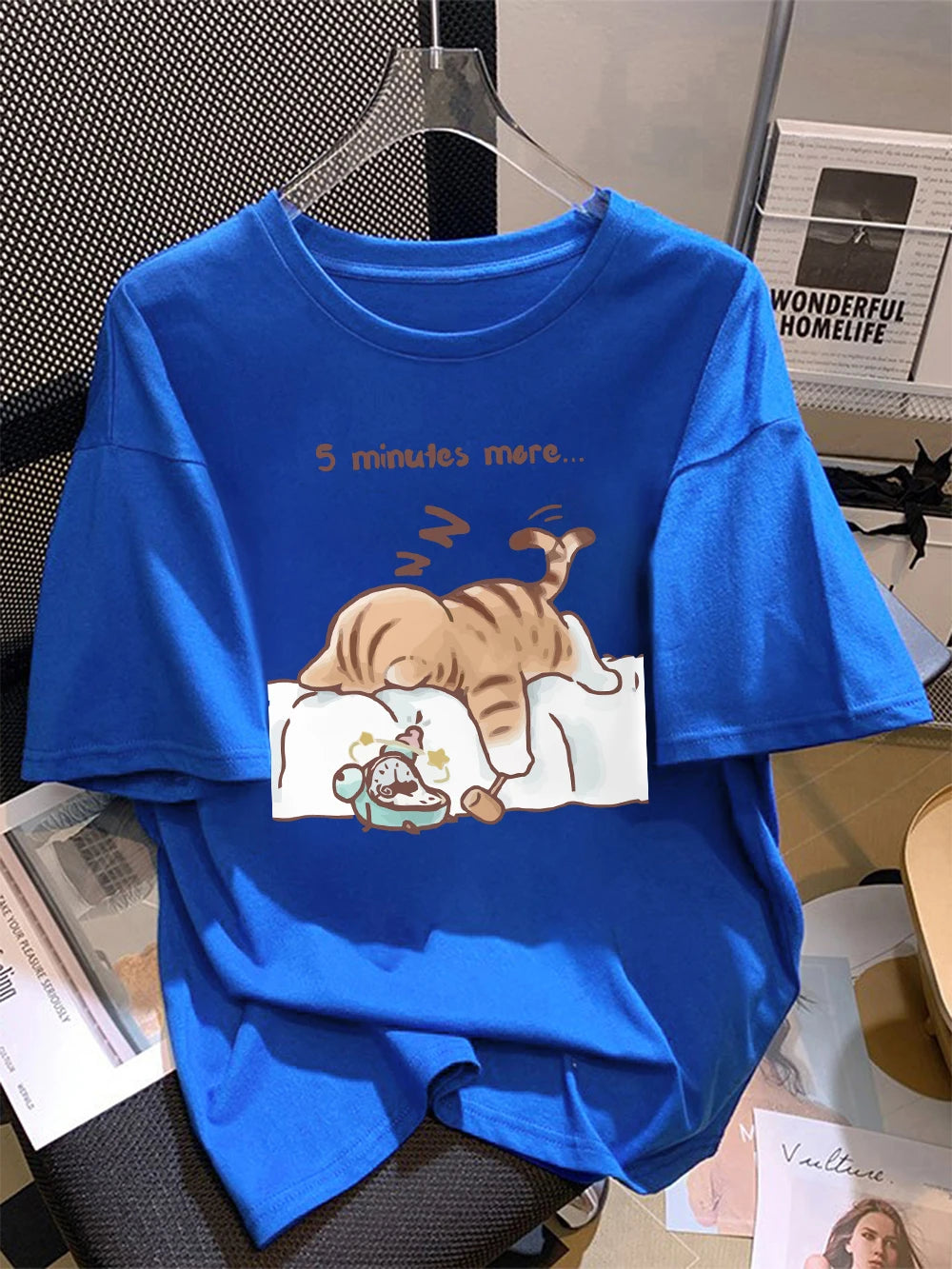 T-Shirt Cotton  O-Neck Soft Loose Tops