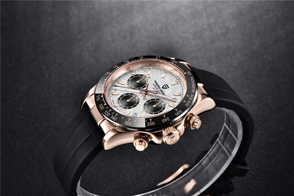 40mm New V2 PAGANI  Sapphire Retro Chronograph Stainless Steel Waterproof Watch