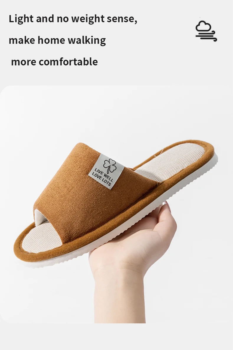 All-Season Linen Home Comfortable Slippers