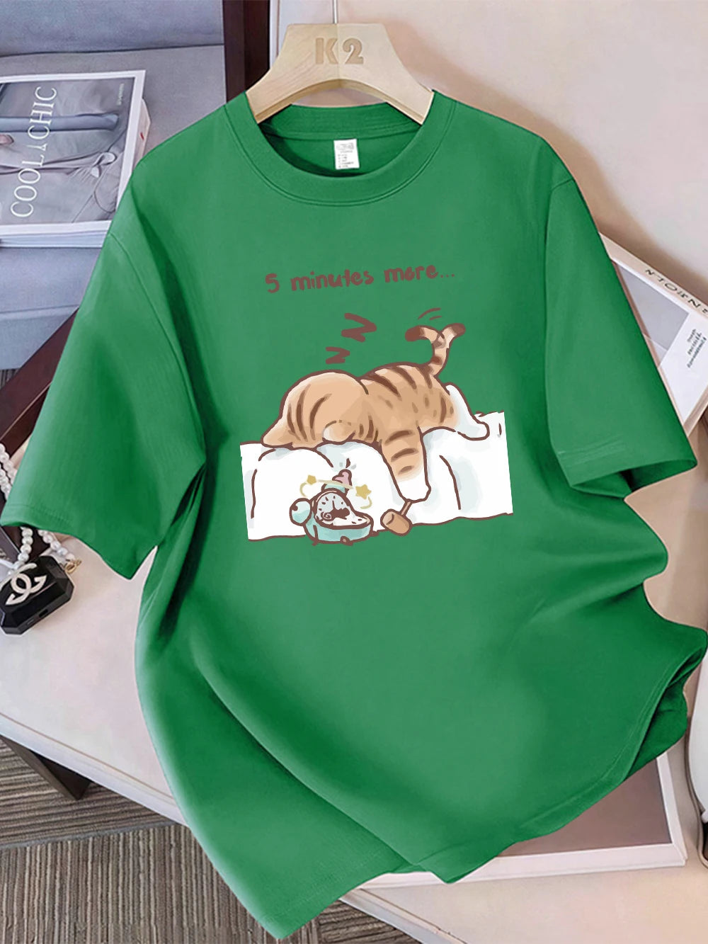 T-Shirt Cotton  O-Neck Soft Loose Tops