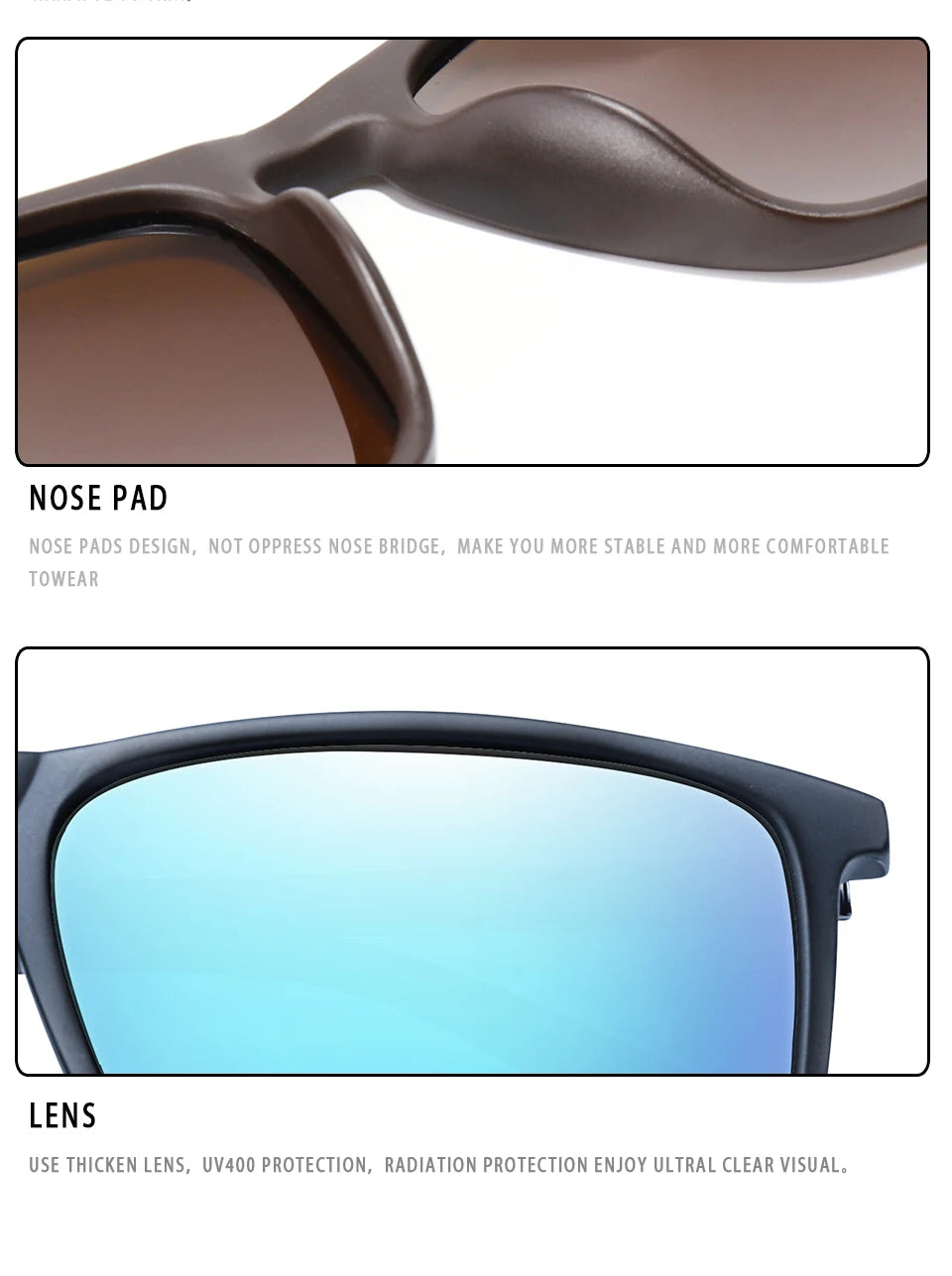 Luxury Square Vintage Polarized Cycling Sunglass