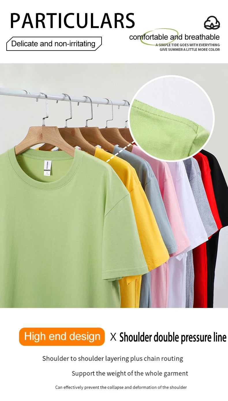 T-Shirt Cotton  O-Neck Soft Loose Tops