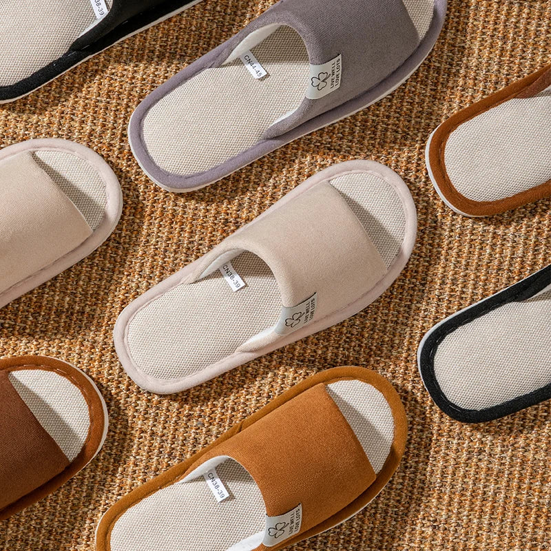 All-Season Linen Home Comfortable Slippers