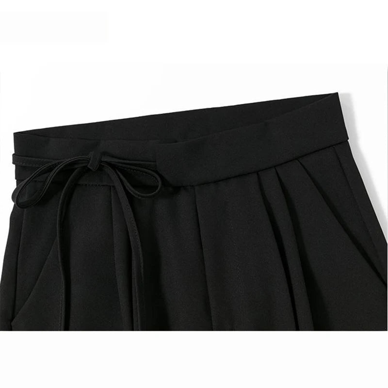 High Waisted Trousers Lady Chic Designer All Match Work Pants