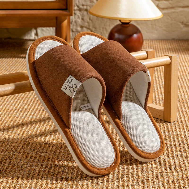 All-Season Linen Home Comfortable Slippers