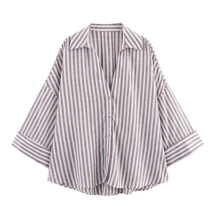 Wide Sleeved Shirt Women  Shirts & Blouses