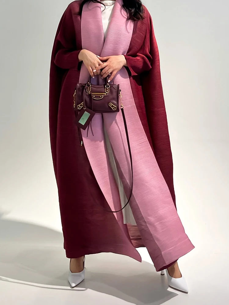 Arabic Clothes Woman Luxury Causal Print Long Coat For Muslim Women Abaya Butterfly Dubai Ramadan 2026 Femme Plus Size Clothing